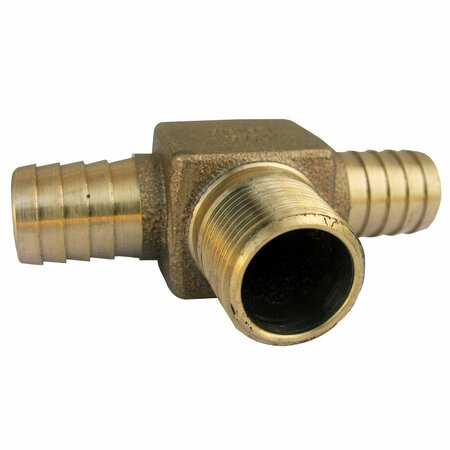 MERRILL MFG Lasco 19-1684 Pipe Tee, 1 x 3/4 in, Insert x MPT, Bronze RBHTNL7510